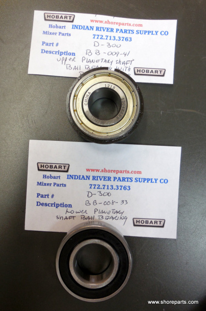 Hobart Mixer D300 BB-009-41 Upper & BB-008-37 Lower Planetary Shaft Ball Bearings 